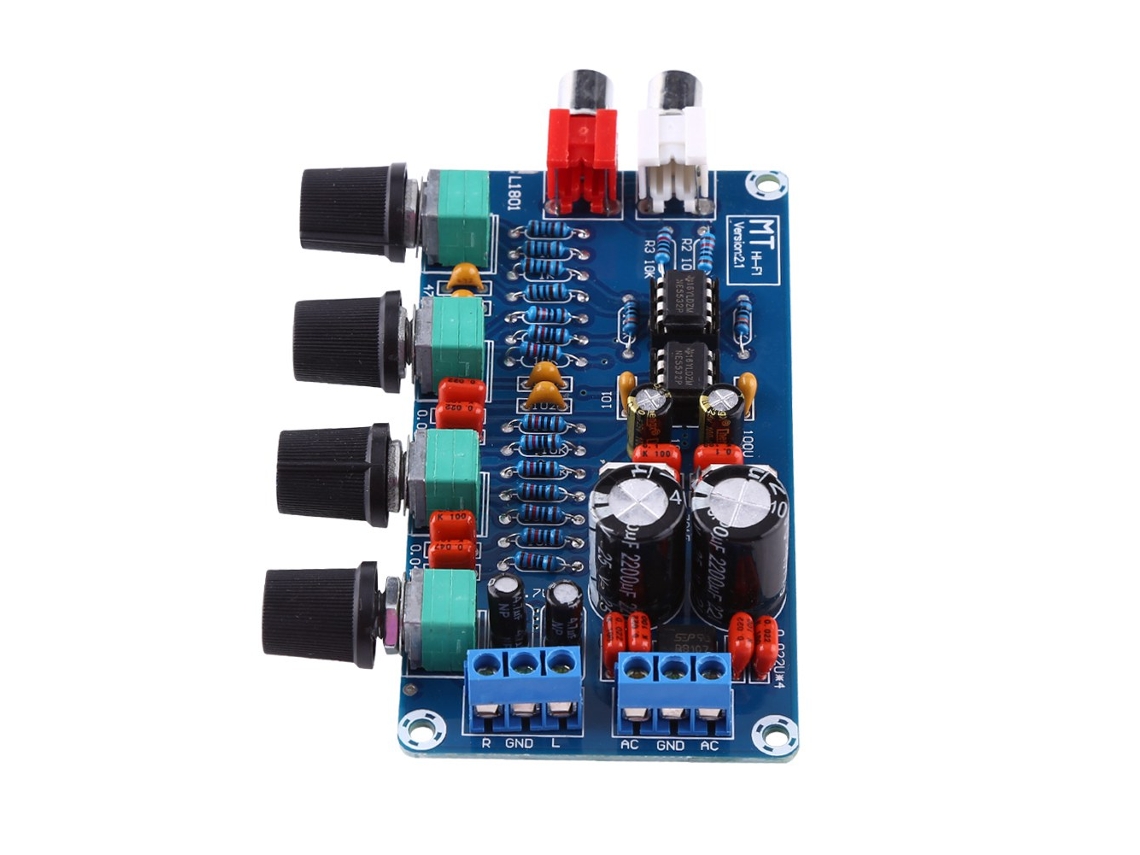 Placa Montada Pré-amplificador Com Controle De Volume/tom Hifi Op-amp Ne5532