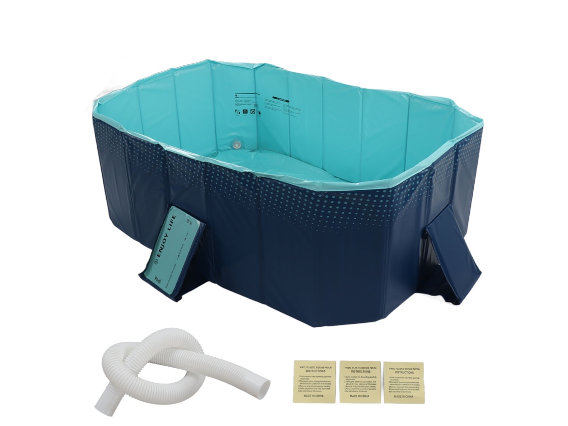 Piscina Dobrável Sem Inflação 1.6m para Lar e Exterior