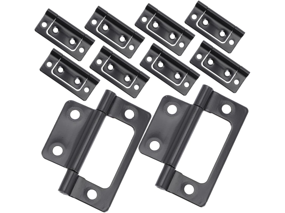 Conjunto De 10 Dobradiças Duplas Ferro Para Portas Armários,