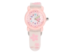 Ats relojes de Pulsera para Niñas 3d Lindos Cartoon Impermeables Coloridos Educativos para Niñas Mayores de 3 Años Blanco
