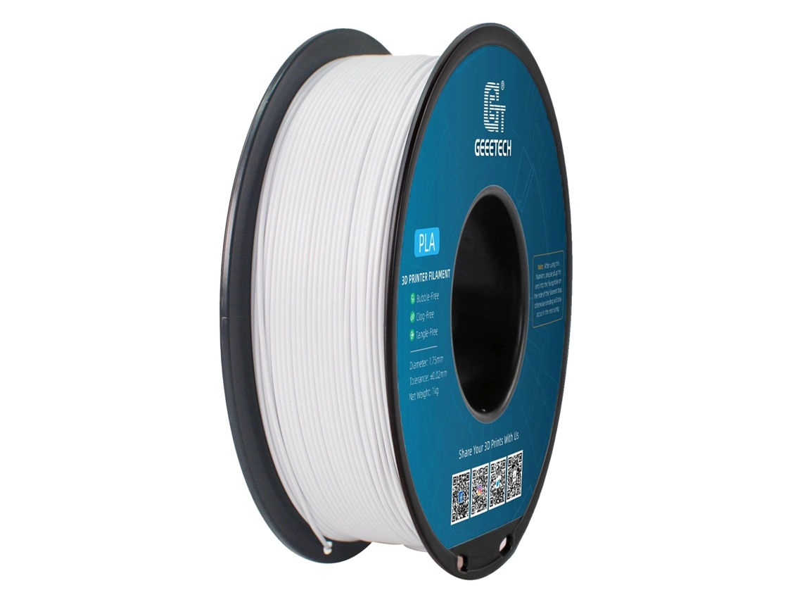 Filamento Para Impressora 3d, Material Pla, Biodegradável E Baixa Retração, Branco