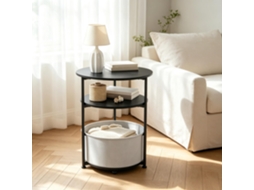 Mesa Apoio Redonda Moderna Para Sala Quarto E Sofá