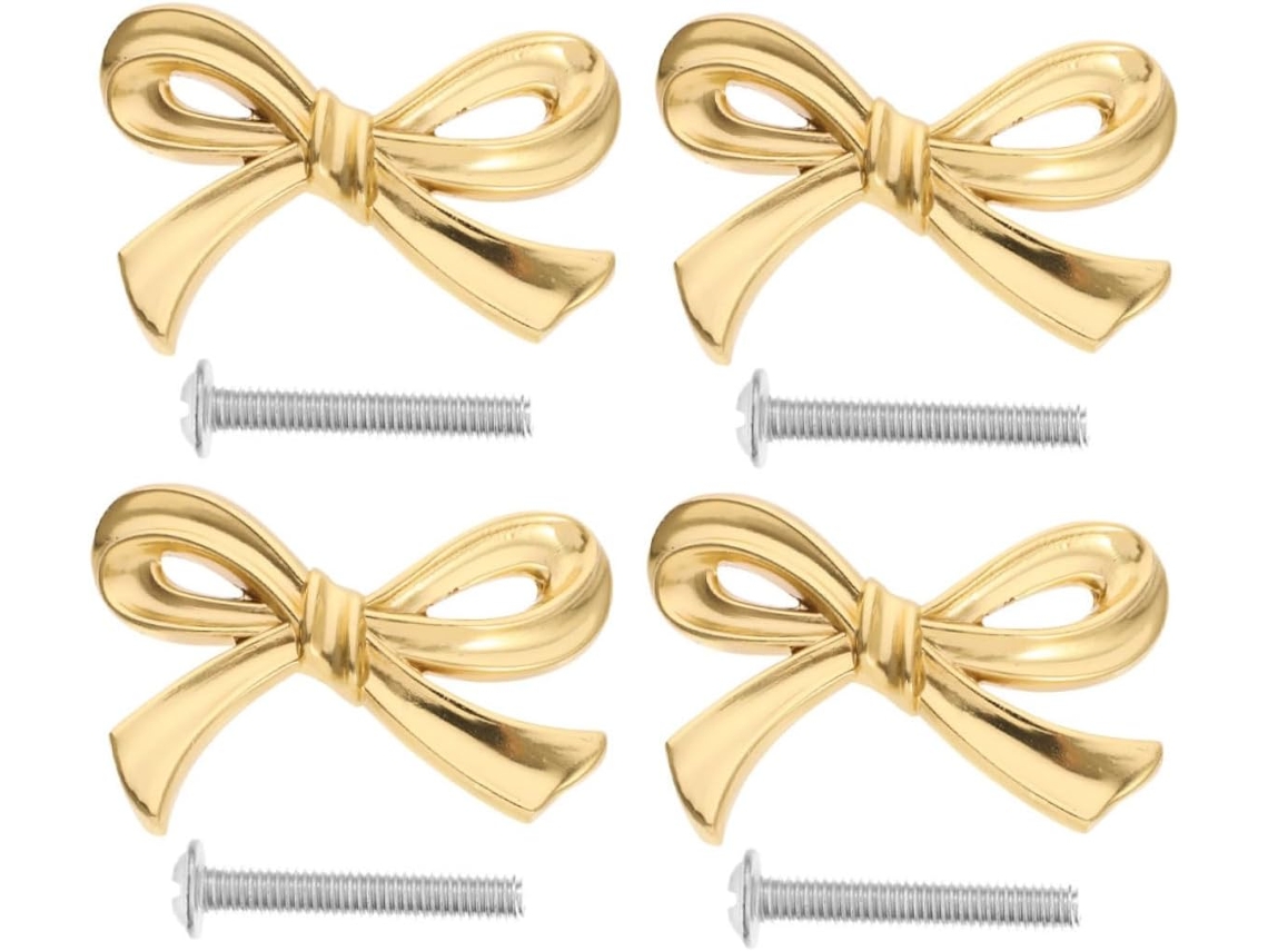 Shineofi Conjunto De 4-puxadores Gaveta Em Latão Decorativos Para Armários, Cômodas E Guarda Roupas Elegantes