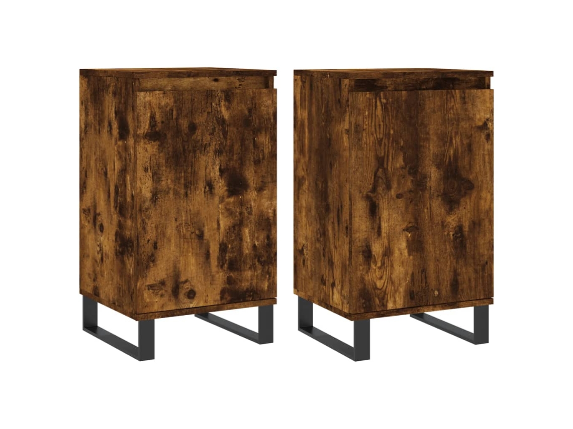 Conjunto de Aparadores 40x35x70 cm Derivados de Madeira Carvalho Fumado MAISON EXCLUSIVE