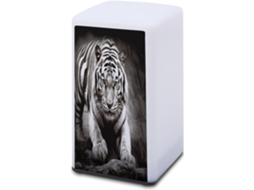 Luminária De Mesa A Bateria Com Estampa Tigre Em Preto E Branco Leitura Para Escritório, Quarto, Proteção Ocular E
