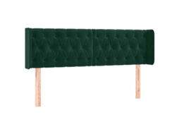 Cabeceira de Cama com Abas Tecido Verde Escuro MAISON EXCLUSIVE (147x16x78 cm)