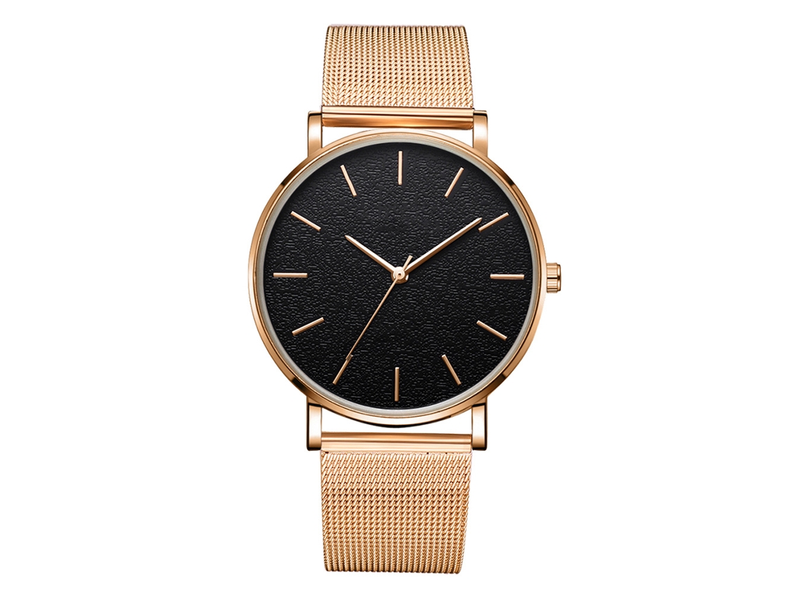 Reloj De Pulsera Analógico De Cuarzo Con Dial Redondo Moda Simple Joyería Accesorio