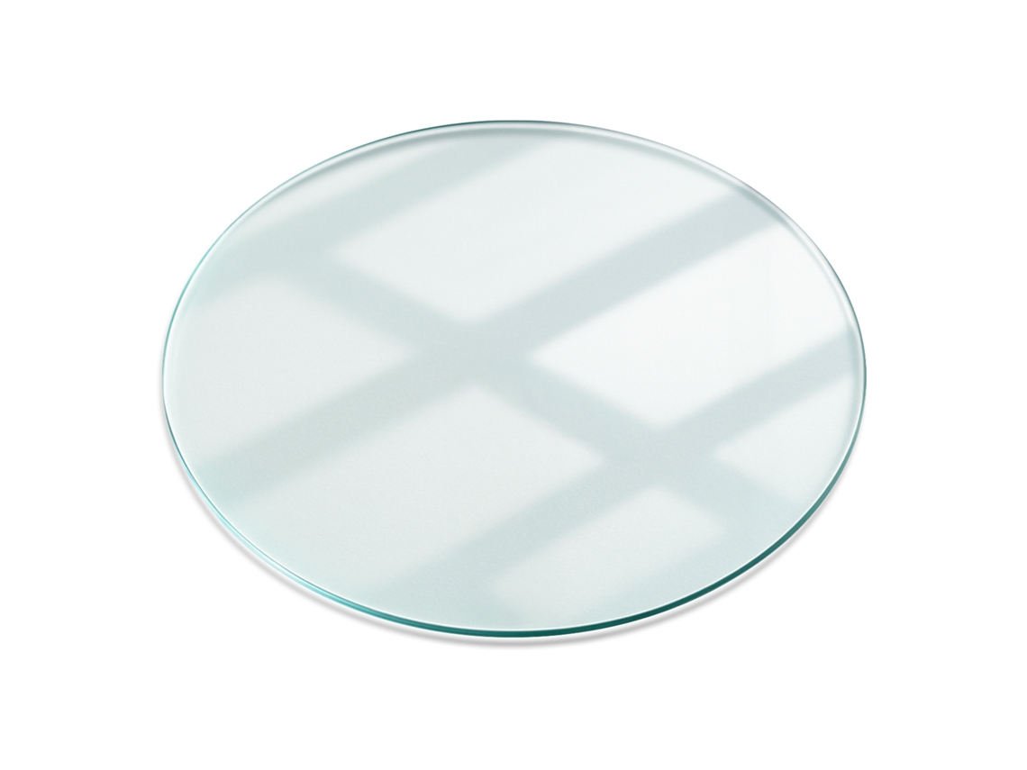 Tampo de mesa redondo de vidro Espelharte (50 cm - transparente)