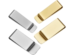 Conjunto de 4 porta-notas multifuncionais Kichvoe em aço inoxidável com design minimalista e superfície lisa, Ideais