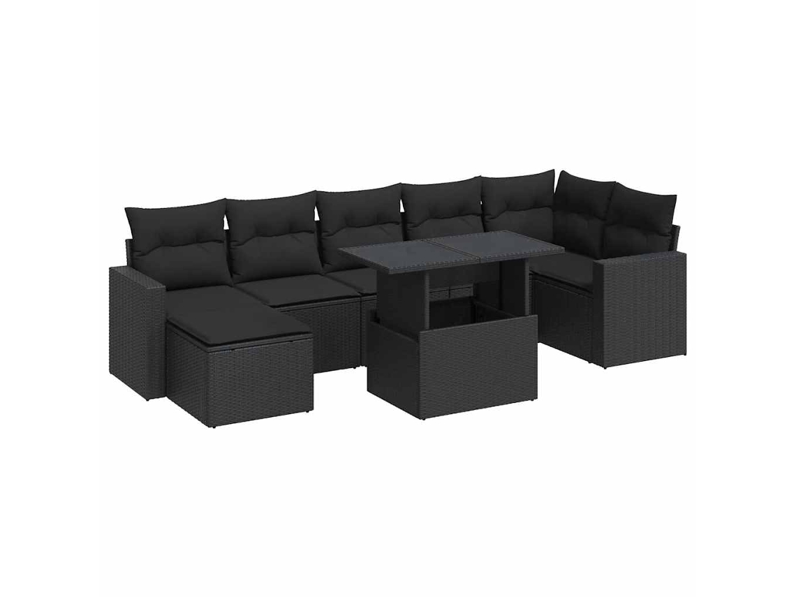 Garden Sofa Set, Garden Sofa Sets Vidaxl Preto Rattan / Vime (n/a)