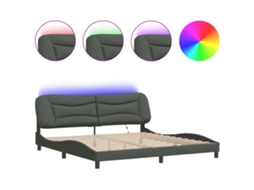 Estrutura de Cama com Led Hvar 200x200 Cm Tecido MAISON EXCLUSIVE