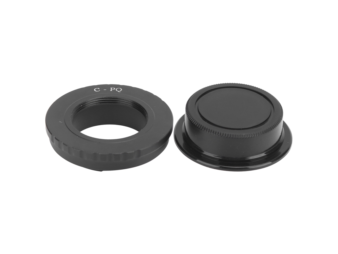 Anel Adaptador Cpq Com Tampa Posterior Para Lente C Mount Para Câmera Pentax Q/q10/q7/qs1