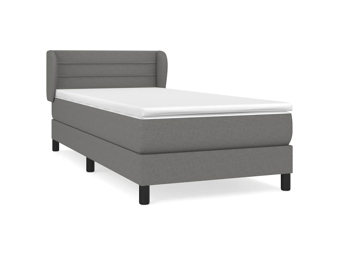 Box Spring Bed, Box Spring Beds Vidaxl Cinzeto Tecido (100 X 200 Cm)