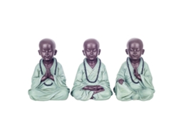 Figura Decorativa BY SIGRIS monge orando 3 unidades