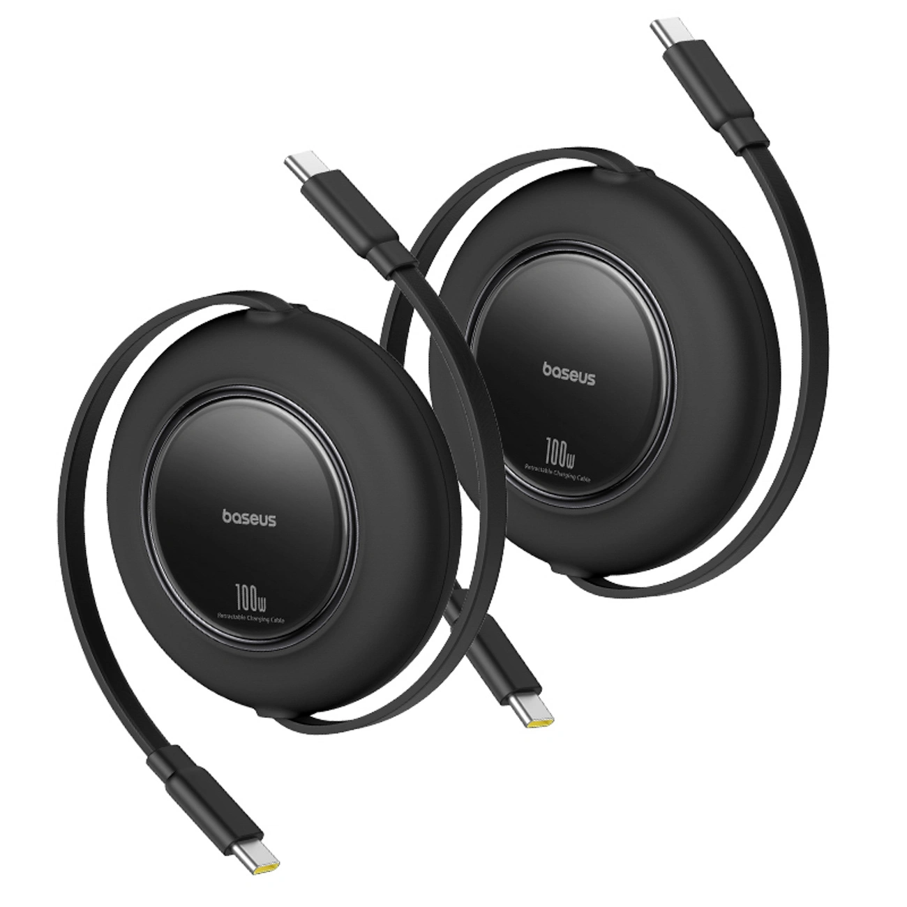 Cabo Espiral Baseus Usb-c 100w Para Usb-c 2m (2 Unidades) Para Lightning Para Iphone