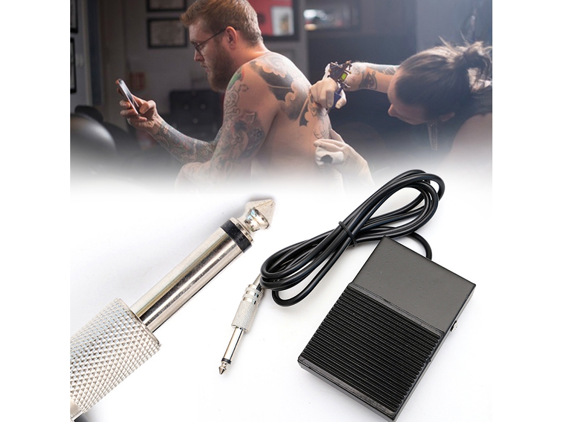 Pedal De Pie Para Máquina De Tatuaje Con Material Abs Duradero Y Diseño Antideslizante Cable 1.5m