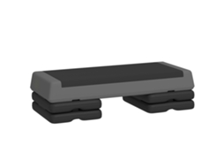 Fitness stepper ajustável em 10,5 15,5 20,5cm com superfície antiderrapante e capacidade de 250kg Cinza | S/MARCA