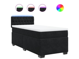 Box Spring Bed, Box Spring Beds Vidaxl Preto Veludo (single Size)