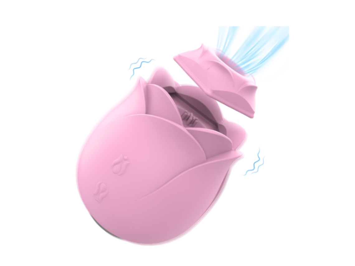 Rose Toy para mulheres, estimulador de mamilo clitoriano-vibrador de ponto G com 9 modos de toque, rosa