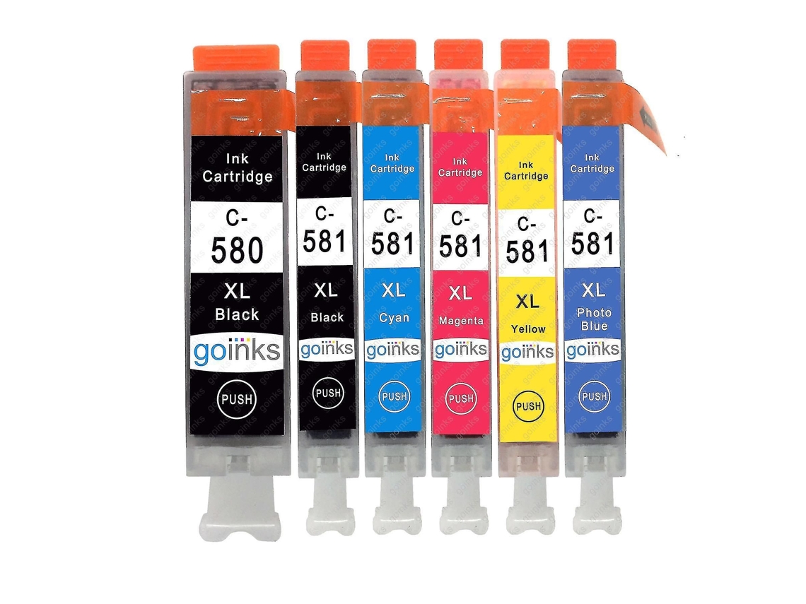 Para 6 Ink Cartridges Replace Pgi-580 & Cli-581 Compatível/non- -scntcv