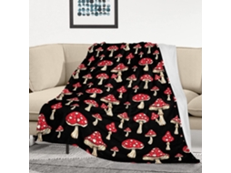 Manta De Flanela Estampada, Cobertor Fino E Quente Para Todas As Estações, Ideal Para Sesta, Escritório E Oferta 100x130cm Cogumelo Hexinyigjly