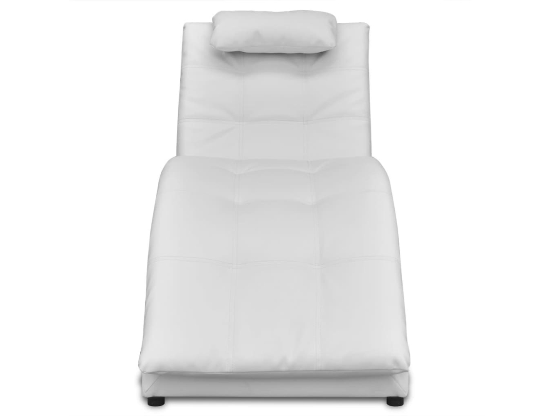 Maison Exclusive - Chaise Longue Com Almofada Couro Artificial Branco