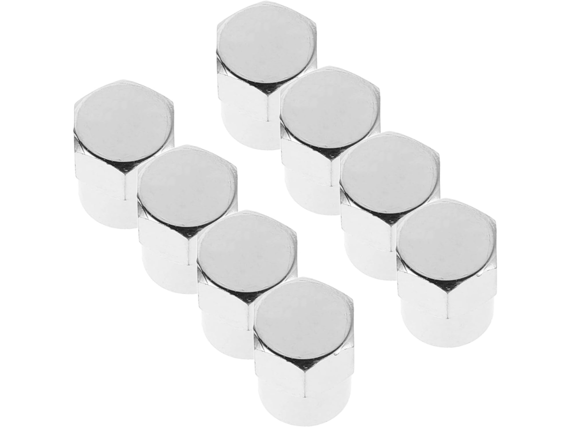 Conjunto De 8 Tampas De Válvula De Pneu Com Anel De Vedação