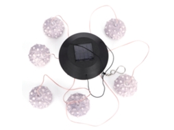 Lâmpada Solar Led Urchin Para Decoração Com Bolas Plásticas, Pintura Estrela-lua E Mudança De Cor