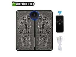 Lurelia Tapete Massageador Ems Para Pés, 8 Modos, 19 Níveis, Usb, Controlo Remoto, Relaxamento Muscular, Recuperação