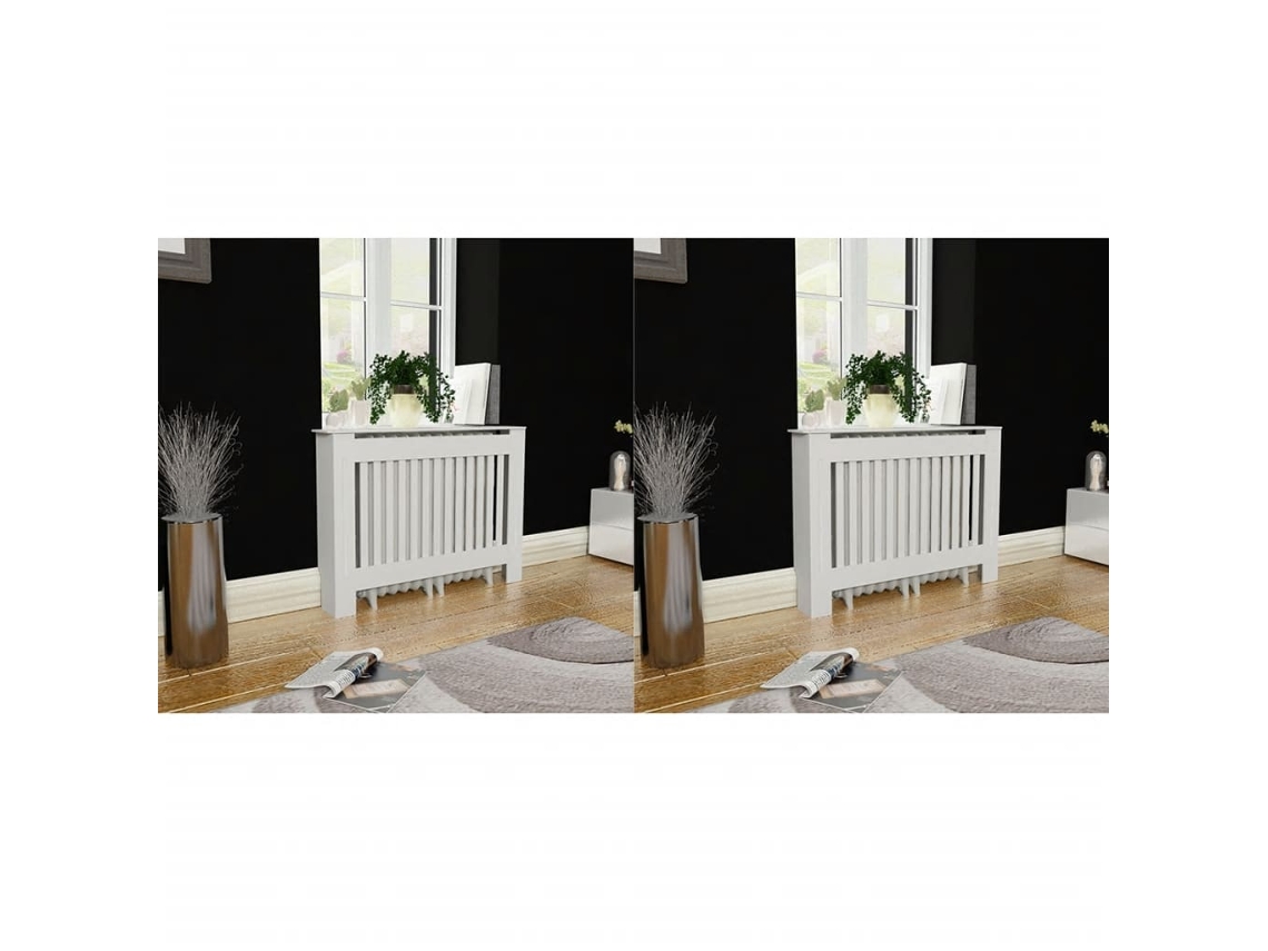 Coberturas De Radiador 2 Pcs Mdf 112 Cm Branco DKD HOME DECOR