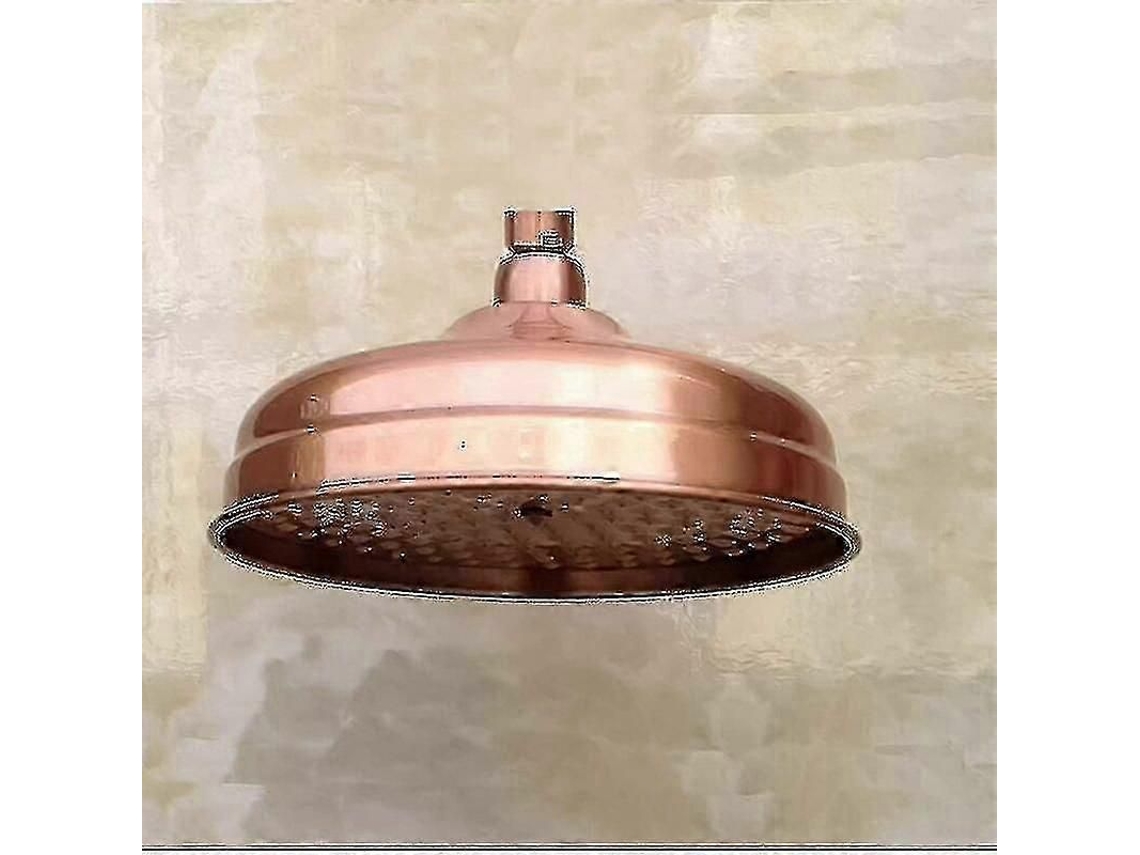 Chuveiro De Cobre, 20 Cm (8 Polegadas) De Diâmetro, Alta Pressão, Com Ângulo Ajustável, Acabamento Dourado - Presente Para O Dia Das Mães