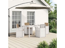 Vidaxl Conjunto De Jantar Para Jardim Com Almofada 5 Pcs Pp
