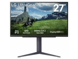Monitor Gaming LG UltraGear 27GS85Q-B (27" - Quad HD - NANO IPS - 200 Hz - 1 ms - NVIDIA G-SYNC)