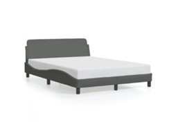 Bed Frame, Bed Frames Vidaxl Cinzeto Tecido (120 X 200 Cm)