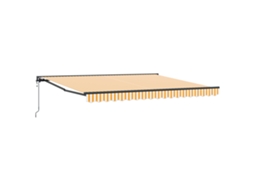 Toldo Retrátil Para Sol Vidaxl Laranja Tecido (400x300 Cm)