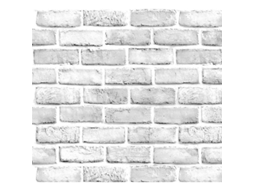 Papel Pintado De Ladrillo Blanco Gris Autoadesivo 18''x394'' Impermeable Para Hogar Cocina Baño Decoración