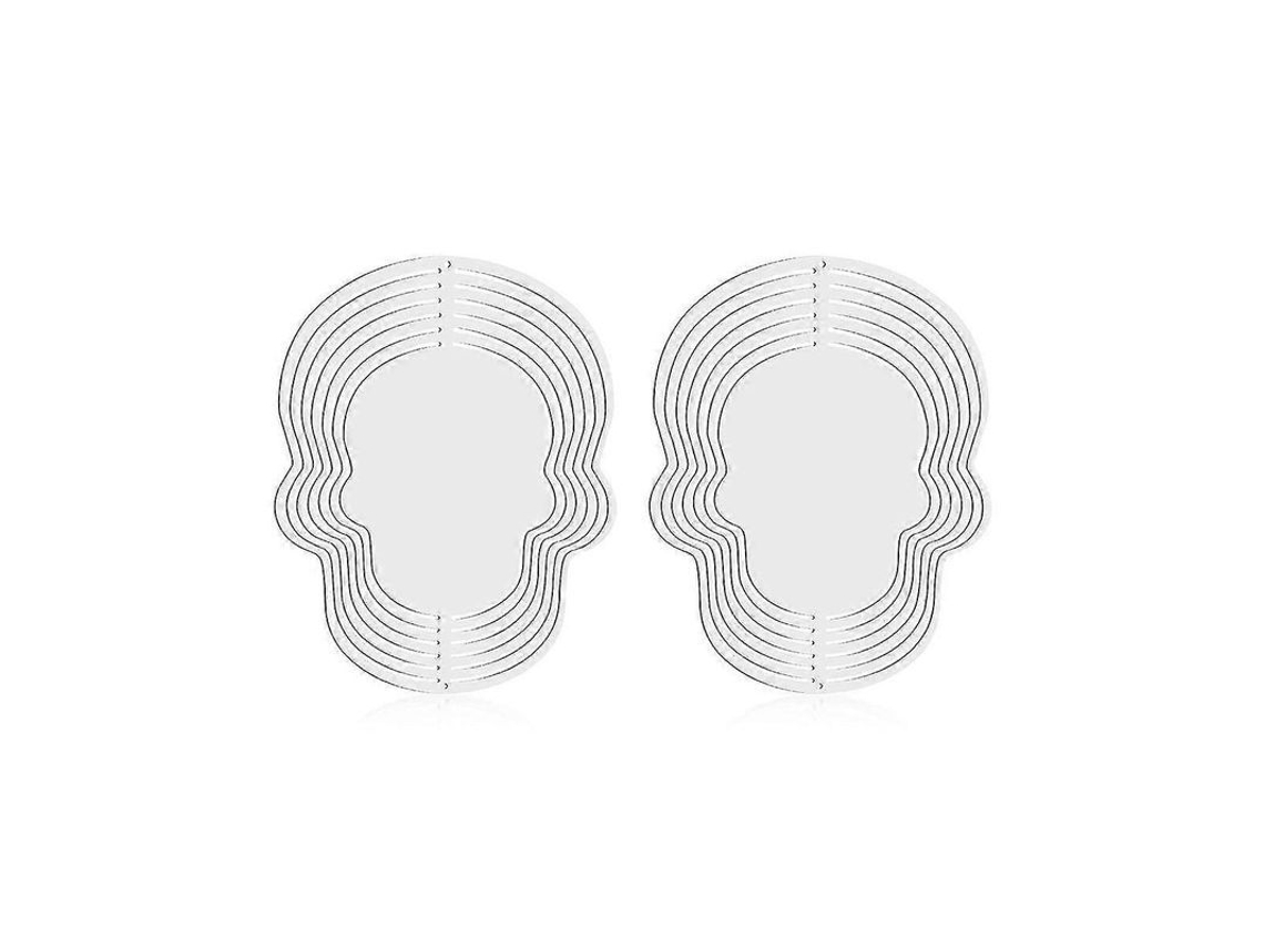 2 Peças Giratórias De Sublimação Em Branco 10 Polegadas Duas Faces De Alumínio Para Jardim Blanco