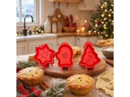 Kit De Confeitaria Com 3 Peças, Conjunto De Mini Formas Para Bolo Natal