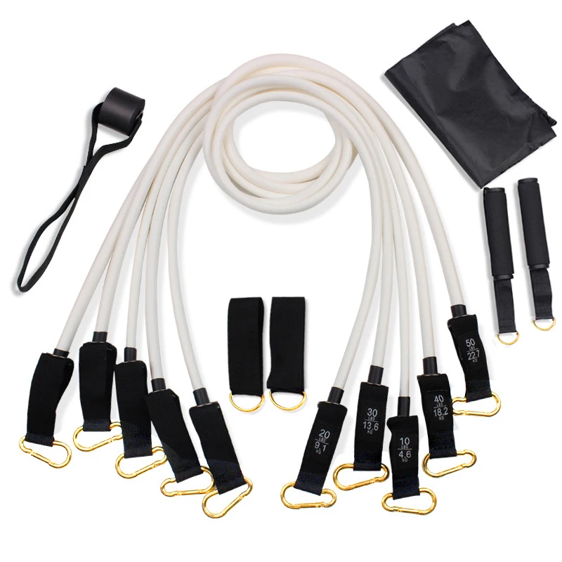 Conjunto De Faixas De Resistência (tpe 200 Lb) Para Treinamento Dos Músculos Dos Braços, Costas, Abdômen E Glúteos.