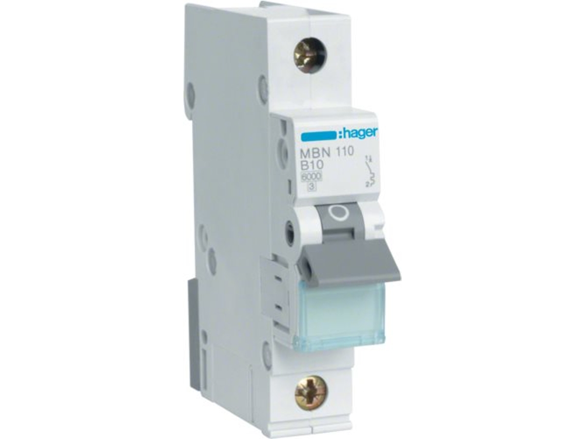 Disjuntor unipolar 10 A Mbn110 Hager (mbn110)
