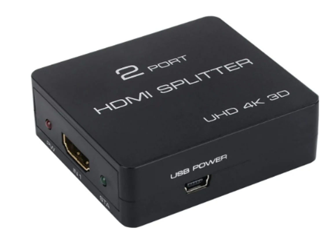 Hdmi 4K Splitter 1 em 2 Out Distribution Distribuidor para Espelho de Monitor Duplo 30Hz 1080P Suporte 3D Compatível com Ps4 Ps3 Pc YIZHOOD