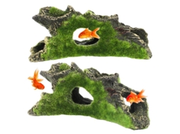 2 Peças de Decoração de Árvore de Resina para Aquário com Buracos, Habitat Natural para Peixes S/MARCA