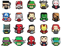 Pacote Com 20 Ímãs Magnéticos De Geladeira Dos Vingadores Avengers Fridg Aquaforge