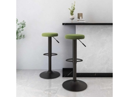 Vidaxl Bancos De Bar 2 Pcs Veludo Verde-claro