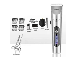 Aparador De Cabelo Elétrico Profissional Para Homens Com Tela Led Lavável Recarregável Para Homens Cabeça De Aço De Forte Potência
