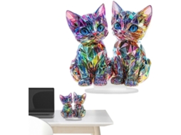 Estátua De Gato Colorida, Estatuetas De Gatinho Coloridas | Esculturas