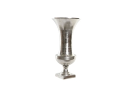 Vaso HOME ESPRIT Prateado Alumínio Moderno Copo 24 x 24 x 49 cm