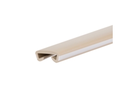 Corrimão Quest Pvc Lux 40x8 Mm, Bege E Branco, 1 M
