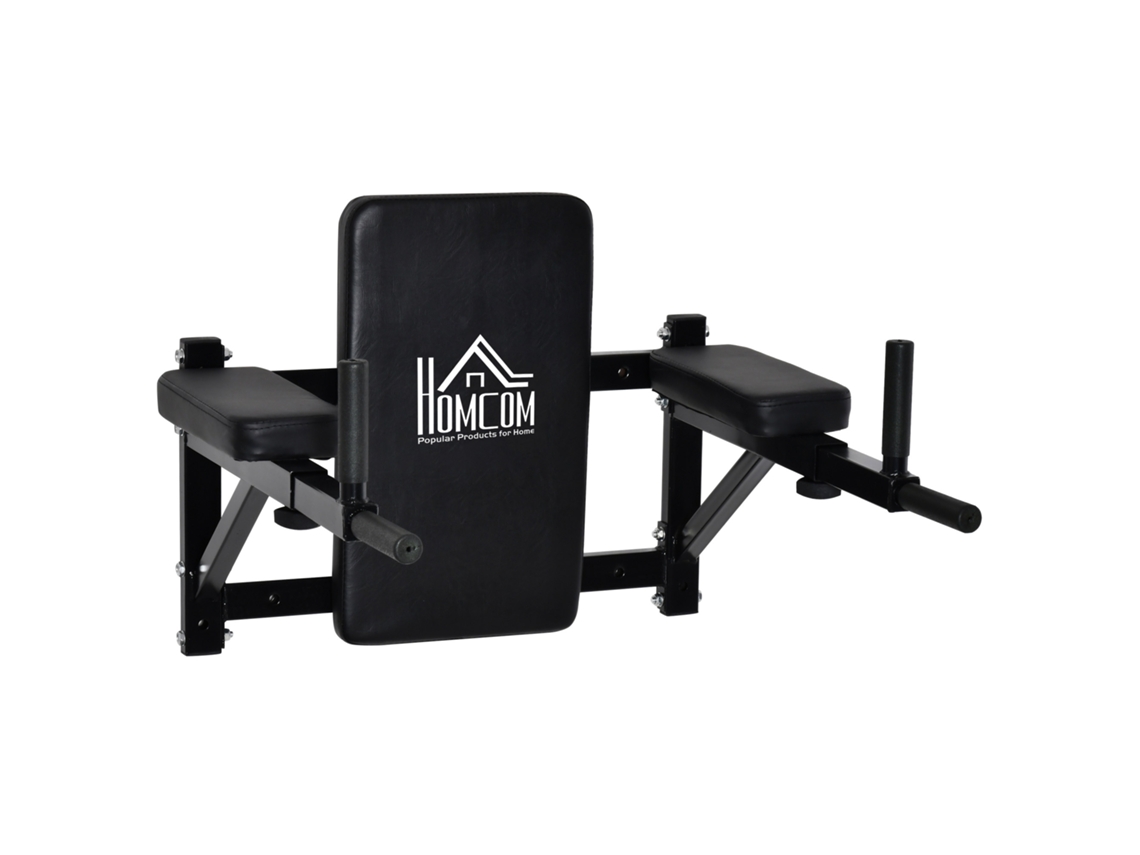 Barra de Elevação MDUG, parede, braços ajustáveis, para pull up, flexões, 70x53cm, preto