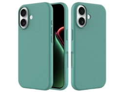 Capa De Silicone Para Iphone 17 - Cor Sólida - Verde Agulha De Pinheiro